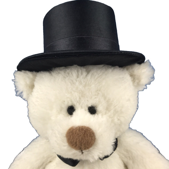 Gund Gifts Hearts United Bride & Groom Pair Plush Teddy Bears 10" White Stuffed - Picture 3 of 16